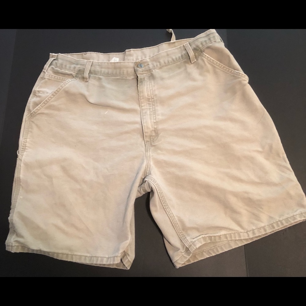 Carhartt B25 Washed Duck Utility Work Shorts 40 Desert  8.5” inseam.